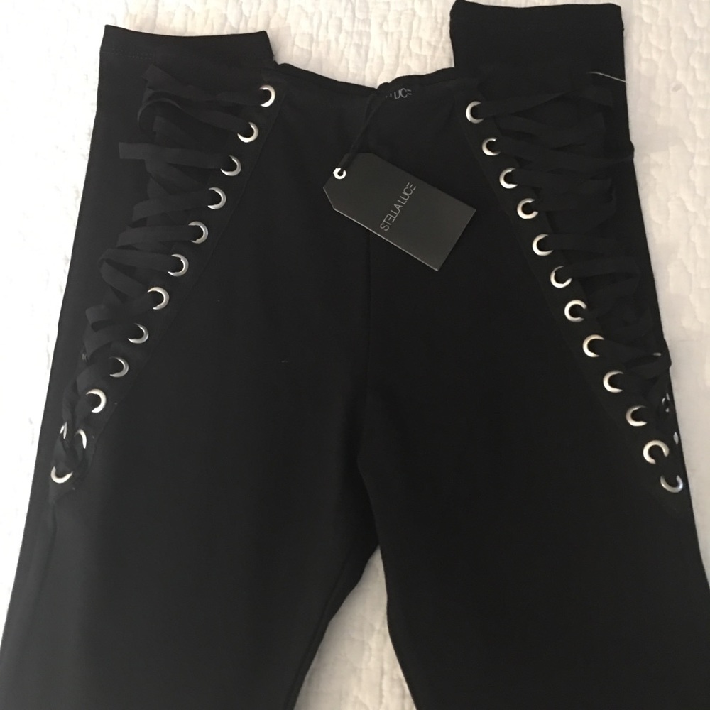 Stella Luce side lace pants sz med